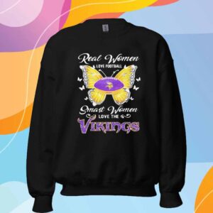 Minnesota Vikings Real Women Love Football Smart Women Love The Vikings T-Shirt