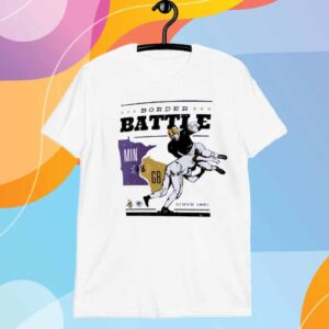 Minnesota Vikings Vs Green Bay Packers Battle Border NFL Season T-Shirt