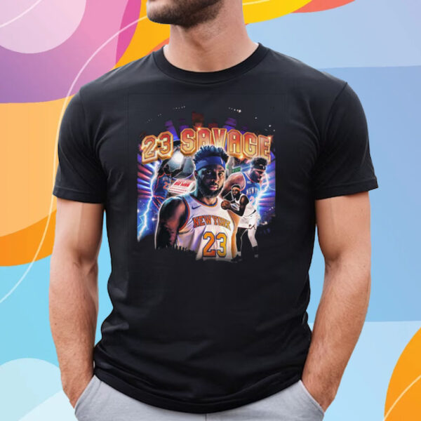 Mitchell Robinson 23 Savage New York T-Shirt