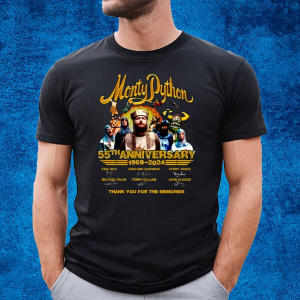 Monty Python 55th Anniverasry 1969 – 2024 Thank You For The Memories T-Shirt