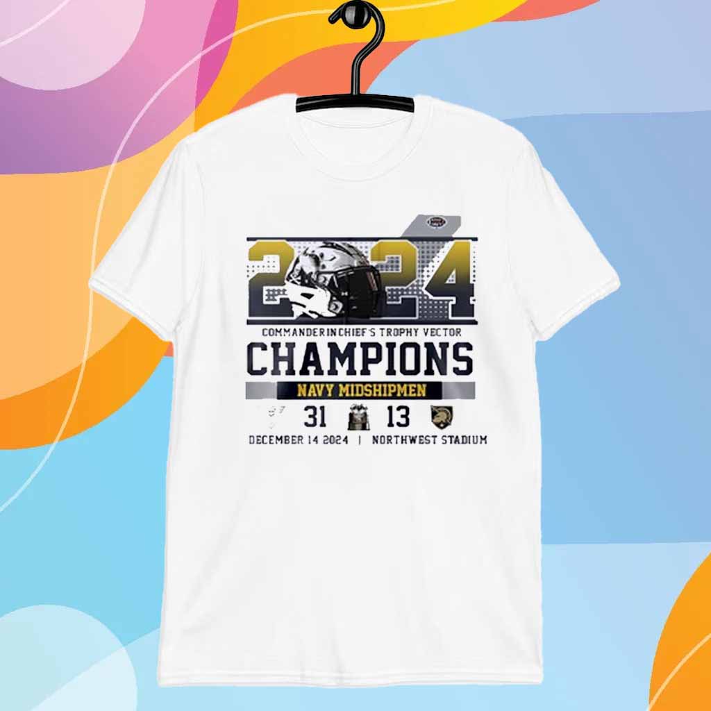 Navy Midshipmen 31 – 13 Army Black Knight 2024 CIC Trophy Vector Champions Northwest Stadium T-Shirt
