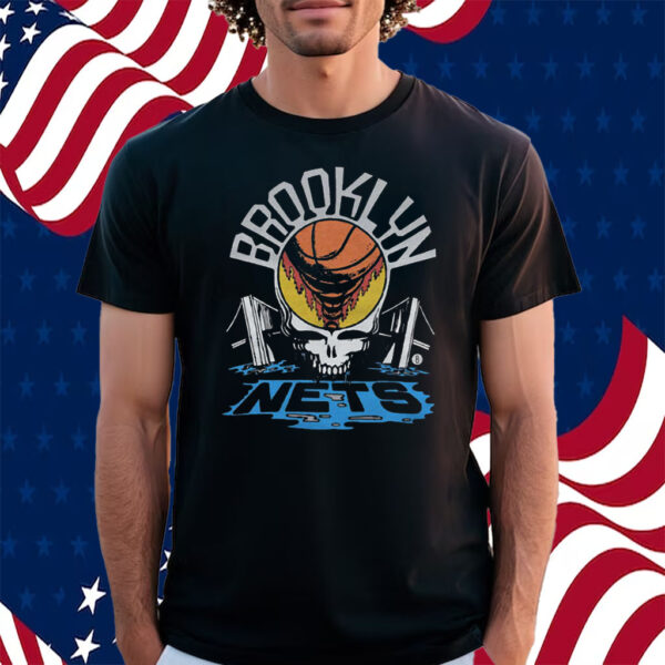 Nba X Grateful Dead X Nets Skull Shirt