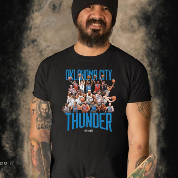 OKC THUNDER 2024 PLAYOFF ROSTER T-SHIRT