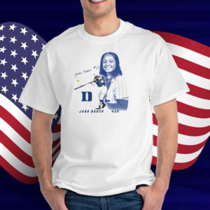 Official Jada Baker Portrait #25 Duke Blue Devils Softball Graphic T-Shirt