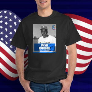Official MLB Jackie Robinson His Life And Legacy American Legend 42 Los Angeles Dodgers Poster T-Shirt