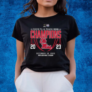 Ole Miss Rebels 2023 Chick-fil-A Peach Bowl Champions T-Shirts