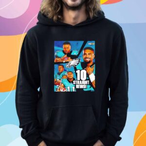 Philadelphia Eagles Fly To 10 Traight Wins 2024 NFL Playoffs T-Shirt