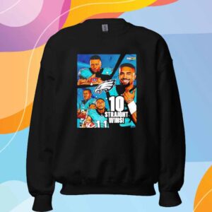 Philadelphia Eagles Fly To 10 Traight Wins 2024 NFL Playoffs T-Shirt