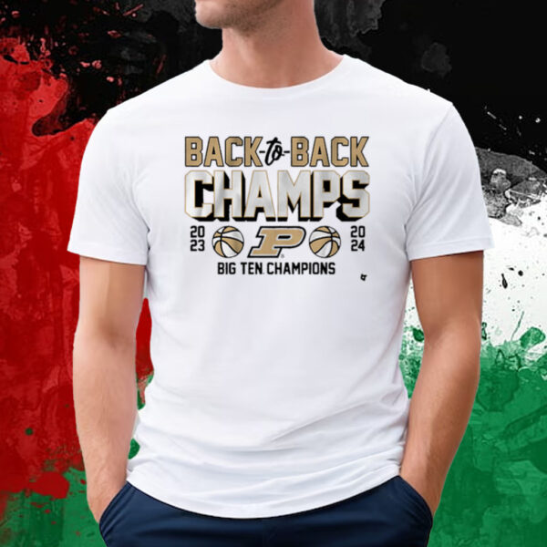 Purdue Basketball Back-to-Back B1G Champs T-Shirt