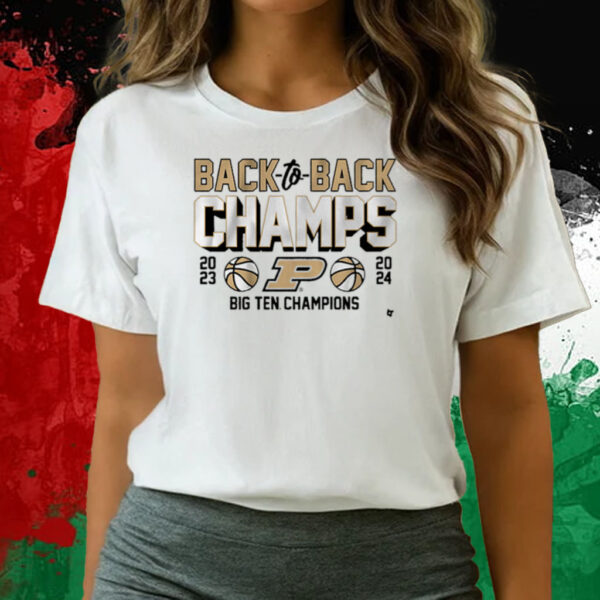 Purdue Basketball Back-to-Back B1G Champs T-Shirts