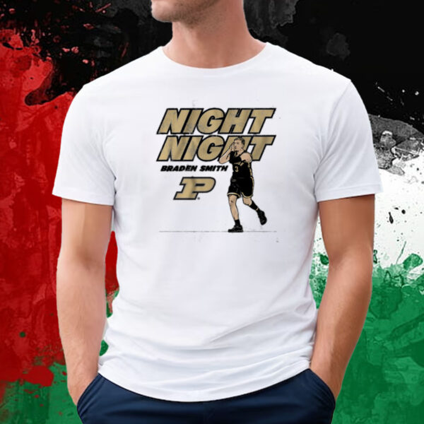 Purdue Braden Smith Night-Night Celebration T-Shirt