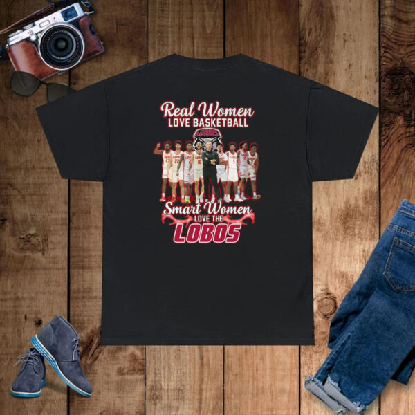 Real Women Love Basketball Smart Women Love The Lobos T-Shirt