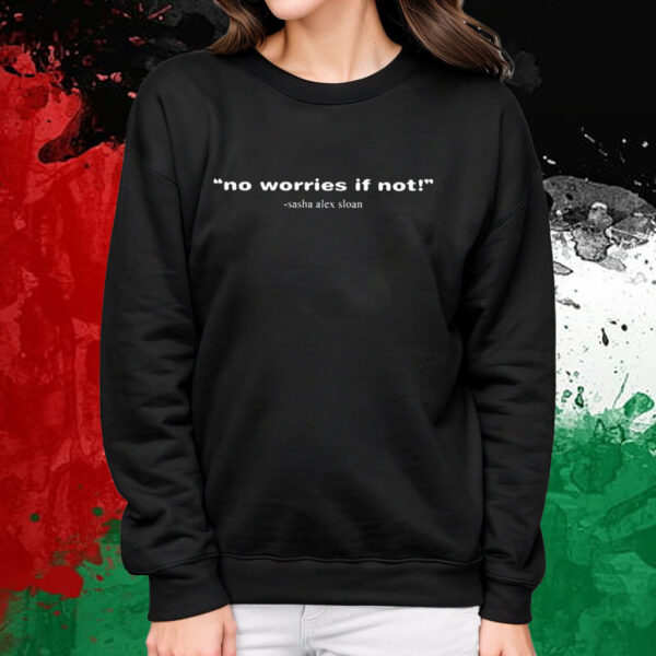 Sasha Alex Sloan No Worries If Not T-Shirt Sweatshirt