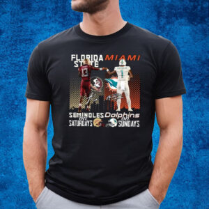 Seminoles On Saturdays Dolphins On Sundays T-Shirt