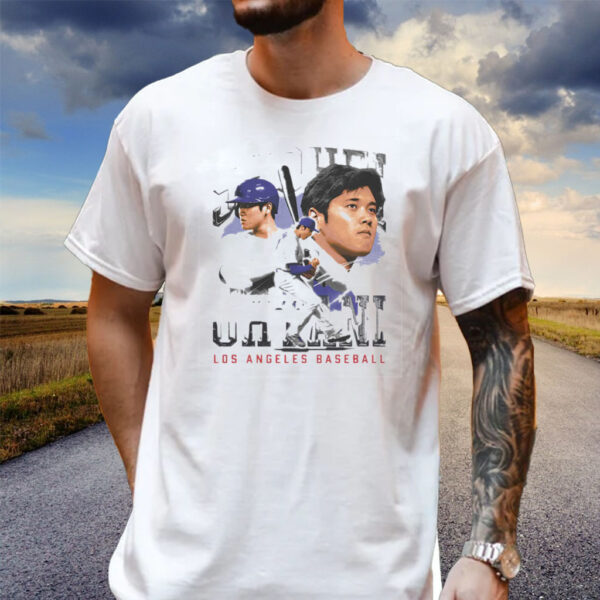 Shohei Ohtani Los Angeles D Vintage Wht Shirt