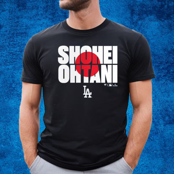 Shohei Ohtani Los Angeles Dodgers Fanatics Branded Flag T-Shirt