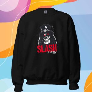 Slash Skull Portrait Black Pullover T-Shirt