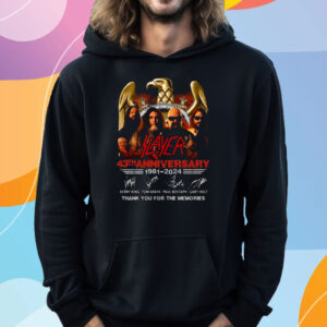 Slayer 43th Anniverasry 1981 – 2024 Thank You For The Memories T-Shirt Hoodie