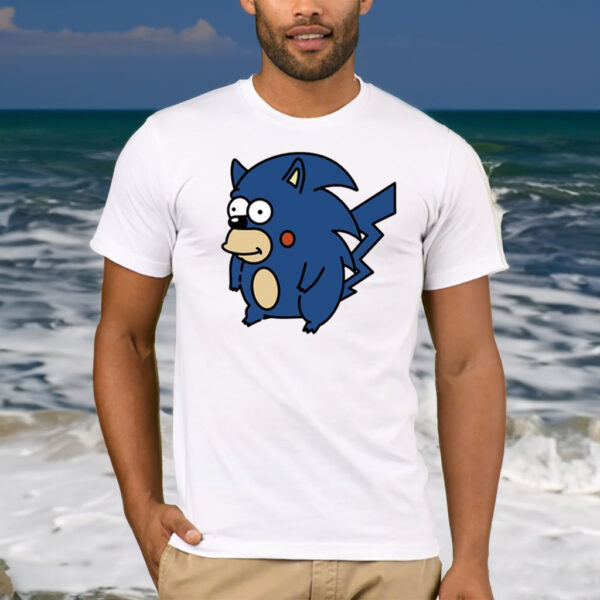 Sonic Pikachu Simpsons T Shirt