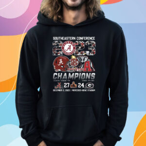 Southeastern Conference 2023 Champions Alabama Crimson Tide 27 – 24 Georgia Bulldogs T-Shirt Hoodie