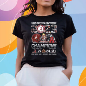 Southeastern Conference 2023 Champions Alabama Crimson Tide 27 – 24 Georgia Bulldogs T-Shirts