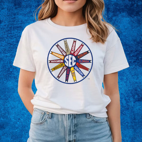 Southeastern Conference Throwback Pinwheel T-Shirts