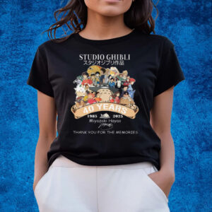 Studio Ghibli 40 Years 1985 – 2025 Miyazaki Hayao Thank You For The Memories T-Shirts