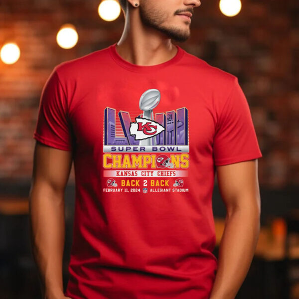 Super Bowl LVIII Champions Kansas City Chiefs Back 2 Back February 11, 2024 Allegiant Stadium Shirt