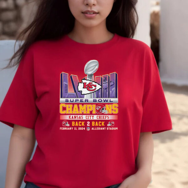 Super Bowl LVIII Champions Kansas City Chiefs Back 2 Back February 11, 2024 Allegiant Stadium Shirts