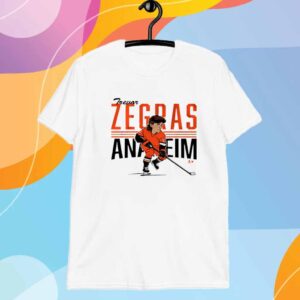 TREVOR ZEGRAS CENTER ICE CARICATURE T-SHIRT