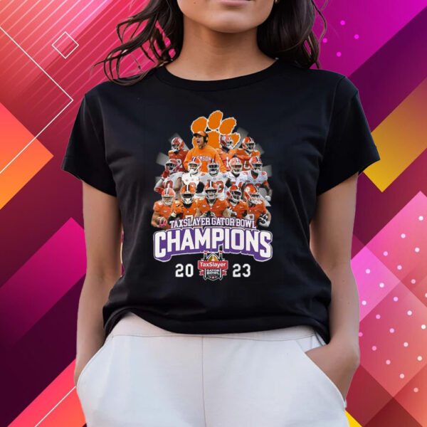 Taxslayer Gator Bowl Champions 2023 Clemson Tigers T-Shirts