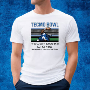 Tecmo Bowl Touch Down Lions Barry Sanders T-Shirt