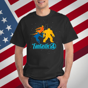 The Fantastic Four First Steps Team And Logo T-Shirt