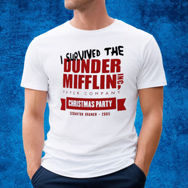 The Office Ripple Junction I Survived The Dunder Mifflin Christmas Party Holiday T-Shirt