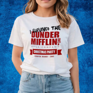 The Office Ripple Junction I Survived The Dunder Mifflin Christmas Party Holiday T-Shirts