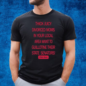 Thick Juicy Divorced Moms In Your Local Area Want To Guillotine Their State Senators Click Here T-Shirt