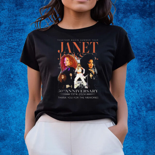 Together Again Summer Tour Janet Jackson 50th Anniversary 1974 – 2024 Thank You For The Memories T-Shirts