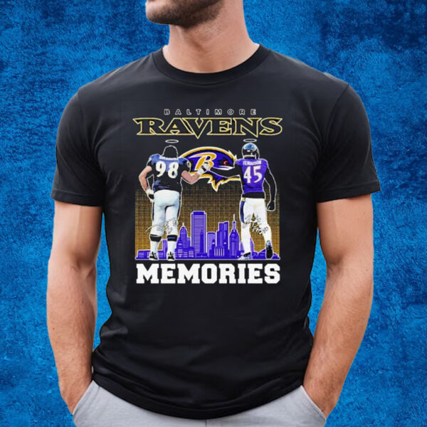 Tony Siragusa And Jaylon Ferguson Baltimore Ravens Memories Signatures T-Shirt