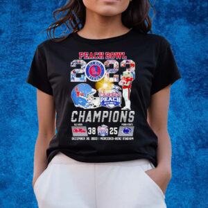 Tony The Landshark Peach Bowl 2023 Champions Ole Miss 38 25 Penn State T-Shirts