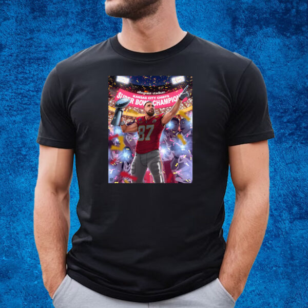Travis Kelce Back-To-Back Eras Super Bowl Champions T-Shirt