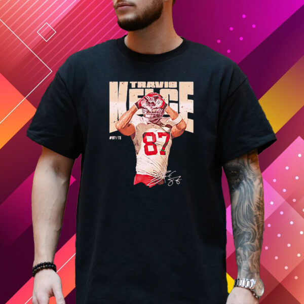 Travis Kelce Kansas City Heart Signature T-Shirt