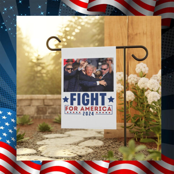 Trump 2024 Garden Flag, Trump Fight for America Garden flag, Trump iconic photo garden banner, Trump 2024 Decor, Trump fight Flag, Trump USA