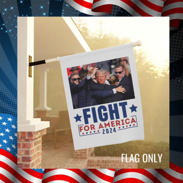 Trump 2024 Garden Flag, Trump Fight for America Garden flag, Trump iconic photo garden banner, Trump 2024 Decor, Trump fight Flag, Trump USA