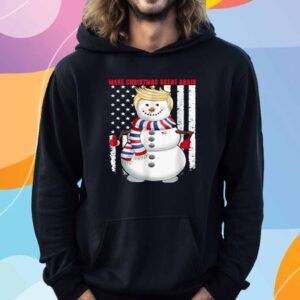 Trump Snowman 2024 Make Christmas Great Again T-Shirt