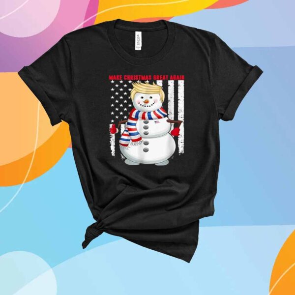 Trump Snowman 2024 Make Christmas Great Again T-Shirt