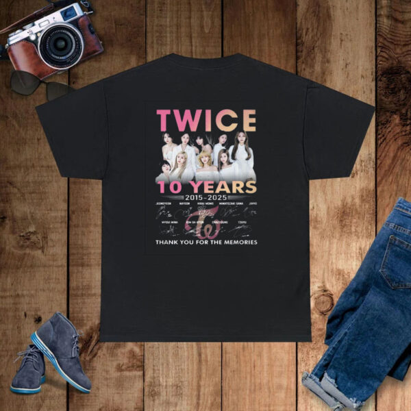 Twice 10 Years 2015-2025 Thank You For The Memories T-Shirt