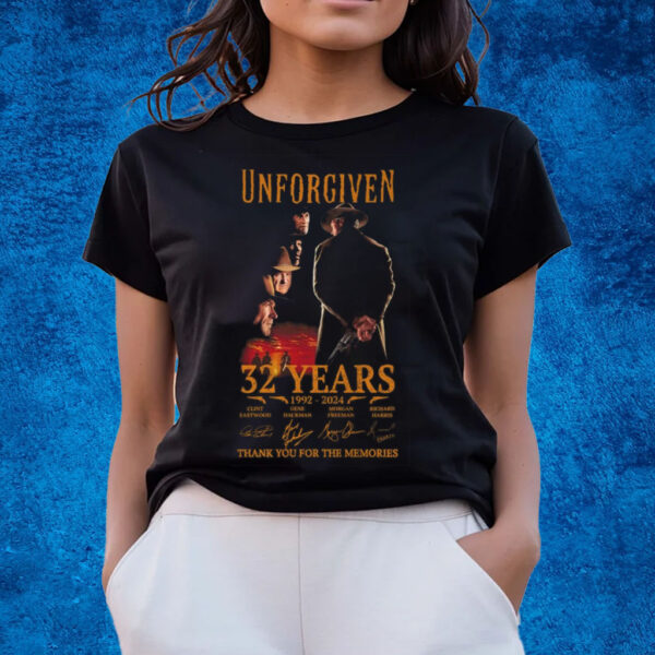 Unforgiven 32 Years 1992 – 2024 Thank You For The Memories T-Shirts