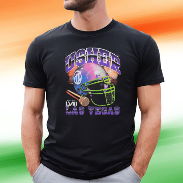 Usher Super Bowl Lviii Collection Mitchell Ness Event Night Tee Shirt