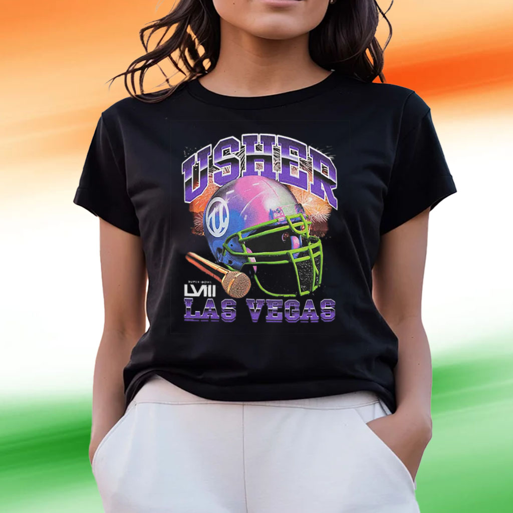 Usher Super Bowl Lviii Collection Mitchell Ness Event Night Tee Shirts