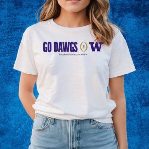 WASHINGTON HUSKIES COLLEGE FOOTBALL PLAYOFF GO DAWGS GREY T-SHIRTS